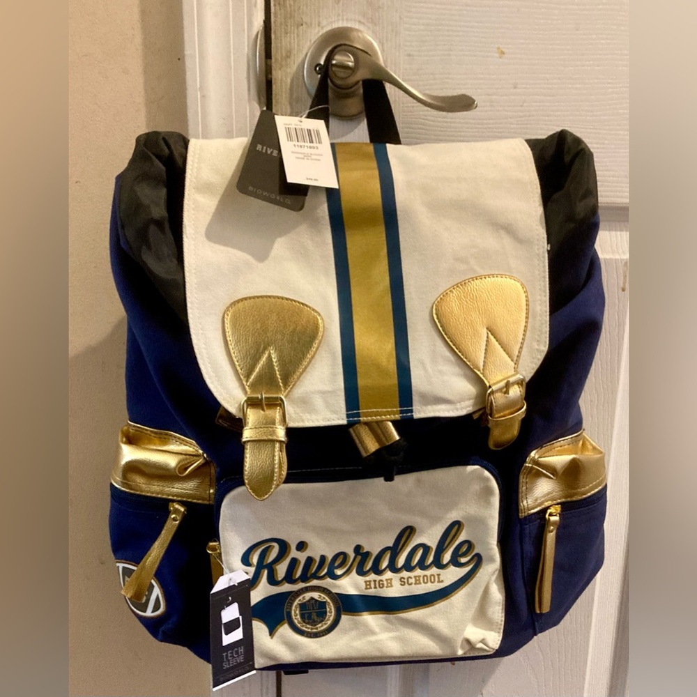 HOT TOPIC Bioworld Riverdale High School Varsity Football Backpack NWT $50